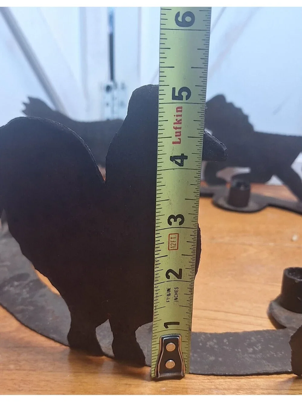 Unbranded Metal Candle Ring Farm Animals Round 12.5